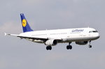 D-AIRE Lufthansa Airbus A321-131  Osnabrück   in München beim Landeanflug am 13.10.2016
