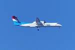 Luxair, LX-LGE, de Havilland, DHC-8Q-402, im Landeanflug in Luxemburg. 04.03.2026