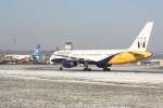 Monarch Airlines Boeing 757-217 G-MONK Flughafen Salzburg 10.01.2009