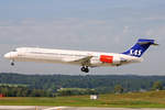 SAS Scandinavian Airlines, OY-KHI, McDonnell Douglas MD-87, msn: 49614/1556, 04.Juli 2005, ZRH Zürich, Switzerland.
