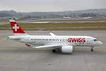 SWISS Global Air Lines, HB-JBB, Bombardier CS-100,  Canton de Genève  11.Februar 2017, ZRH Zürich, Switzerland.