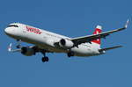 Swiss Airbus A321-212(WL) HB-ION  Lugano , cn(MSN): 5567,
Zürich-Kloten Airport, 19.06.2017.
Seit März 2017 mit Winglets.