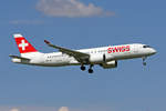 SWISS International Air Lines, HB-JCF, Bombardier CS-300, msn: 55015, 21.Mai 2018, ZRH Zürich, Switzerland.