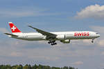 SWISS International Air Lines, HB-JND, Boeing777-3DEER, msn: 44585/1400, 15.Juni 2018, ZRH Zürich, Switzerland.
