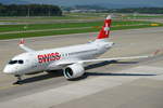 Swiss Bombardier CSeries CS100 (BD-500-1A10) HB-JBB, cn(MSN): 50011,
Zürich-Kloten Airport, 05.09.2018.