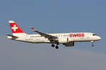 SWISS International Air Lines, HB-JCC, Bombardier CS-300, msn: 55012, 21.Februar 2019, ZRH Zürich, Switzerland.
