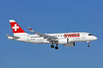 SWISS International Air Lines, HB-JBI, Airbus A220-100, msn: 50018, 13.Februar 2021, ZRH Zürich, Switzerland.