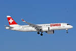 SWISS International Air Lines, HB-JCK, Bombardier CS-300, msn: 55027, 13.Februar 2021, ZRH Zürich, Switzerland.