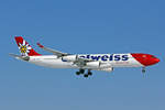 Edelweiss Air, HB-JMG, Airbus A340-313X, msn: 562,  Melchsee-Frutt , 13.Februar 2021, ZRH Zürich, Switzerland.