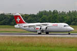 Swiss European Airlines, HB-IXQ, BAe Avro RJ100, msn: E3282, 14.Juni 2008, BSL Basel - Mühlhausen, Switzerland.