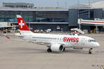 SWISS International Air Lines, HB-JBC, Bombardier CS-100, msn: 50012, 08.Juli 2023, LHR London Heathrow, United Kingdom.