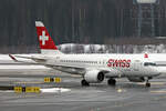 SWISS International Air Lines, HB-JBF, Bombardier CS-100, msn: 50015, 25.Februar 2024, OSL Oslo, Norway.