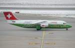 Swiss Avro Regjet RJ100 HB-IYS am 10.03.2010 auf dem Flughafen Stuttgart