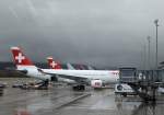 Zwei Swiss A330 haben am Flughafen Zrich angedockt!