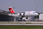 Swiss, HB-IYR, ARJ 100 bei der Landung in MUC aus Zrich (ZRH) 15.05.2013