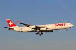 SWISS International, HB-JMJ, Airbus A340-313X,  Zug , 26.Dezember 2015, ZRH Zürich, Switzerland.