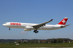 SWISS International Air Lines, HB-JHC, Airbus A330-343X,  Bellinzona , 28.April 2016, ZRH Zürich, Switzerland.
