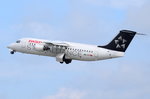 HB-IYV Swiss British Aerospace Avro RJ100   in München am 20.05.2016 gestartet