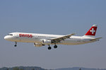 SWISS International Air Lines, HB-ION, Airbus A321-212,  Lugano , 31.August 2016, ZRH Zürich, Switzerland.