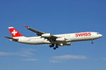 SWISS International Air Lines, HB-JMH, Airbus A340-313X,  Chur , 29.September 2016, ZRH Zürich, Switzerland.