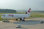 SWISS International Air Lines, HB-IWI, McDonnell Douglas MD-11, 27.September 2003, ZRH Zürich, Switzerland.