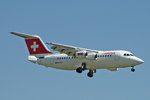 SWISS International Air Lines, HB-IXG, BAe Avro RJ85, 30.Juli 2003, ZRH Zürich, Switzerland.