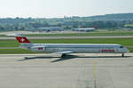 SWISS International Air Lines, HB-ISZ, McDonnell Douglas MD-83, 14.September 2002, ZRH Zürich, Switzerland.