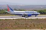 Transaero Airlines, EI-DTV, B737-5Y0 nach der Landung auf Kos (KGS) 15.09.2010