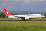 Turkish Airlines, TC-JVG, Boeing 737-8F2,  Artvin , 29.Mai 2017, BSL Basel, Switzerland.
