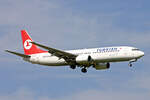 Turkish Airlines, TC-JFE, Boeing B737-8F2, msn: 29767/95,  Hatay , 24.April 2006, ZRH Zürich, Switzerland.