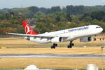 Turkish Airlines Airbus A330-343E TC-LOF bei der Landung in D�sseldorf 2.8.2026