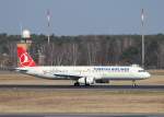 Turkish Airlines A 321-231 TC-JSG nach der Landung in Berlin-Tegel am 14.04.2013
