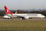 Turkish Airlines, TC-JHR, Boeing, B737-8F2, 06.01.2015, BSL, Basel, Switzerland         