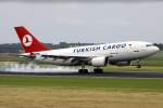 Turkish Cargo A-310F TC-JCZ beim Touchdown auf 21 in MST / EHBK / Maastricht am 04.06.2014