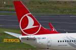 Turkish Airlines (TK-THY), TC-JHV  Keban , Boeing, 737-8F2 wl (Seitenleitwerk/Tail), 27.06.2015, DUS-EDDL, Düsseldorf, Germany