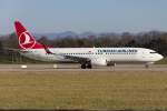 Turkish Airlines, TC-JHK, Boeing, B737-8F2, 26.12.2015, BSL, Basel, Switzerland         