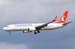 TC-JGB Turkish Airlines Boeing 737-8F2(WL)  im Anflug auf Frankfurt am 06.08.2016
