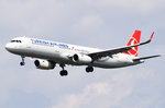 TC-JSK Turkish Airlines Airbus A321-231(WL)  beim Anflug auf Frankfurt am 06.08.2016