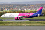Wizz Air Airbus A320-271N HA-LJD nach der Landung in Dortmund 27.10.2020