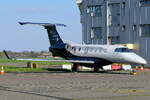 D-CAGA Embraer 505 Phenom 300 parked at stand 16 on apron 2 at Antwerp Airport. 31-03-2025