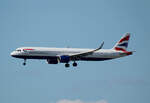 British Airways, Airbus A 321-251NX, G-NEOT, BER, 21.06.2022