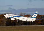 EL AL, Boeing B 737-86Q, 4X-EKO, BER, 26.11.2023