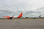 Easyjet Europe, Airbus A 320-214, OE-INA, Qatar Airways, Boeing B 787-9 Dreamliner, A7-BHF, BER-Spottertour, 15.07.2025