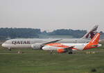 Qatar Airways, Boeing 787-9 Dreamliner, A7-BHN, Easyjet Europe, Airbus A 319-111, OE-LVG, BER, 21.09.2025