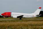Norwegian Air Shuttle B 737-3K9 LN-KKW beim Start in Berlin-Schnefeld am 26.07.2007