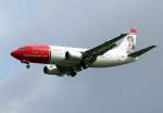 Norwegian Air Shuttle B 737-3L9 LN-KKV im Landeanflug auf den Flughafen Berlin-Schnefeld am 24.06.2007