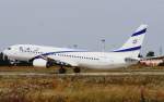 EL AL B 737-858 4X-EKB beim Start auf der ehemaligen Nordbahn des Flughafen Berlin-Schnefeld am 26.07.2007