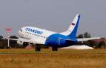 Rossiya B 737-548 EI-CDH beim Start auf der ehemaligen Nordbahn des Flughafen Berlin-Schnefeld am 26.07.2007