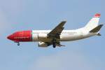 Norwegian Air Shuttle B 737-3K2 LN-KKF im Landeanflug auf den Flughafen Berlin-Schnefeld am 05.07.2009
