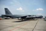 Imposante Ansicht des USA-Air Force B 52H 61-0008 auf der ILA 2010 in Berlin-Schnefeld am 08.06.2010